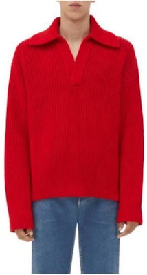 Bottega Veneta Suéter Rojo Liso Casual de Ajuste Holgado con Cuello. 749395V33J06404 Order Bottega Veneta Suéter Rojo Liso Casual de Ajuste Holgado con Cuello. 749395V33J06404