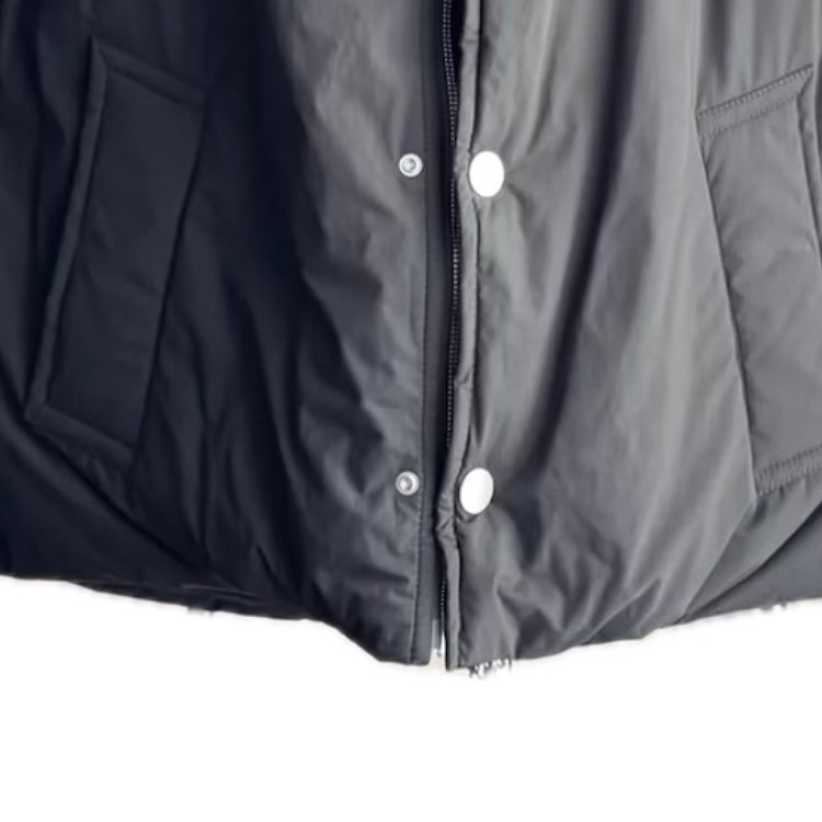 Details for Chaqueta con Capucha de Algodón Color Sólido Bottega Veneta Gris Oscuro. 690760V1LE0