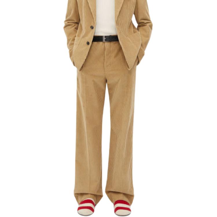 Lookbook Bottega Veneta 寶緹嘉 寬鬆直筒中腰褲 淺橡色 793792V4CY01434