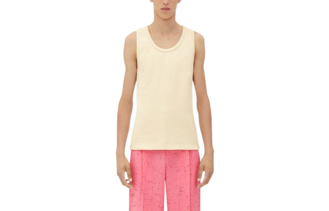 Order ボッテガヴェネタ 無地 ノースリーブ ラウンドネック プルオーバー ベージュベスト 715042V3P002679