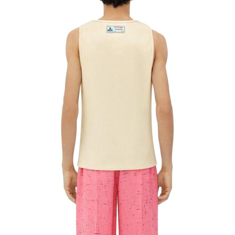 Lookbook ボッテガヴェネタ 無地 ノースリーブ ラウンドネック プルオーバー ベージュベスト 715042V3P002679