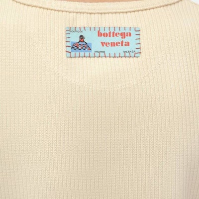 Bottega Veneta Solid Sleeveless Round Neck Pullover Beige Vest. 715042V3P002679 Purchase Bottega Veneta Solid Sleeveless Round Neck Pullover Beige Vest. 715042V3P002679