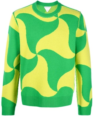 Bottega Veneta Abstract Print Green Wool Sweater FW22 Collection 692462V1T907072 Buy Bottega Veneta Abstract Print Green Wool Sweater FW22 Collection 692462V1T907072