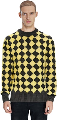 Bottega Veneta Suéter de Lana Intarsia Argyle Amarillo Cuello Redondo. 772546V3NN02179 Purchase Bottega Veneta Suéter de Lana Intarsia Argyle Amarillo Cuello Redondo. 772546V3NN02179