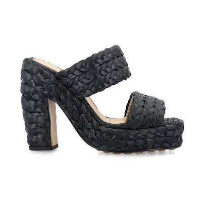Bottega Veneta Balenciaga Sandal 'Raffia Black'