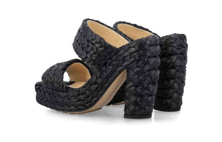 Bottega Veneta Balenciaga Sandal 'Raffia Black' 圖 3