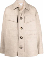 Bottega Veneta Beige Solid Color Casual Long-Sleeve Jacket 659450-V0YO0-8991 Bottega Veneta Beige Solid Color Casual Long-Sleeve Jacket 659450-V0YO0-8991