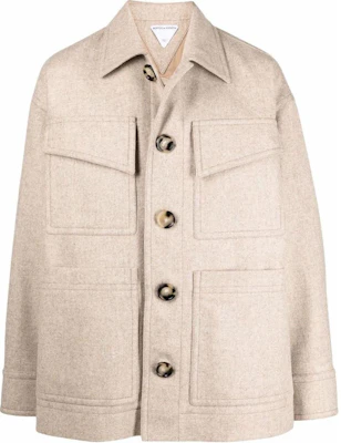 Bottega Veneta Beige Solid Color Casual Long-Sleeve Jacket 659450-V0YO0-8991 Buy Bottega Veneta Beige Solid Color Casual Long-Sleeve Jacket 659450-V0YO0-8991