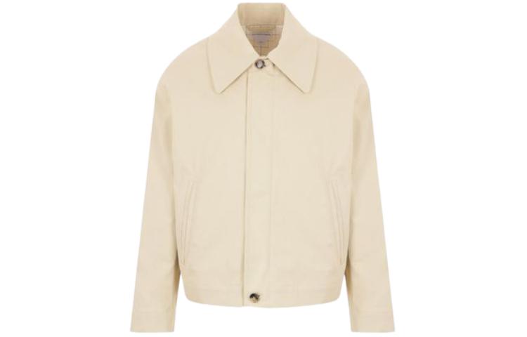 Bottega Veneta Beige Solid Color Long Sleeve Jacket 783308V3YN09609