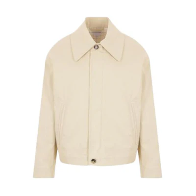 Bottega Veneta Beige Solid Color Long Sleeve Jacket 783308V3YN09609