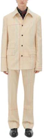 Bottega Veneta Beige Twill Notched Lapel Single-Breasted Jacket 801131V4N801981 Bottega Veneta Beige Twill Notched Lapel Single-Breasted Jacket 801131V4N801981