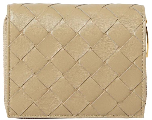 葆蝶家Taupe色双折编织钱包 Buy 葆蝶家Taupe色双折编织钱包