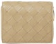 Buy 葆蝶家Taupe色双折编织钱包