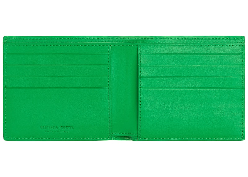 Order Bottega Veneta 雙摺錢包 - 鸚鵡綠