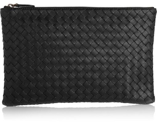 ボッテガ・ヴェネタ ビレット・ポーチ ナッパイントレチャートラムスキン ミディアム ネロ Buy ボッテガ・ヴェネタ ビレット・ポーチ ナッパイントレチャートラムスキン ミディアム ネロ