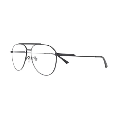 Bottega Veneta Black Aviator Sunglasses Unisex Alloy Frame Elegant Design BV1158O001