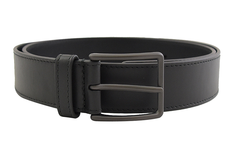 Order Sabuk Kulit Hitam Bottega Veneta Gesper Pin - Lebar 35cm 598582