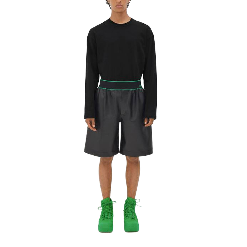 Bottega Veneta Black Crew Neck Long Sleeve T-Shirt 706597VF1U01000