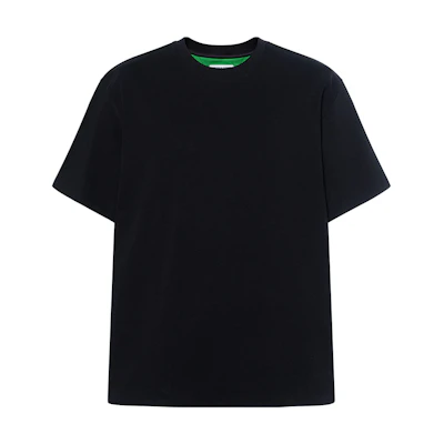 Bottega Veneta Black Double-Layer Loose Crew Neck T-Shirt 661788V16E01026