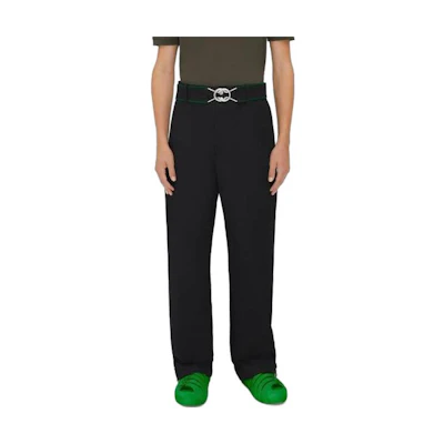 Bottega Veneta Black High-Waisted Zip Relaxed Trousers SS23 689104V0XK01000