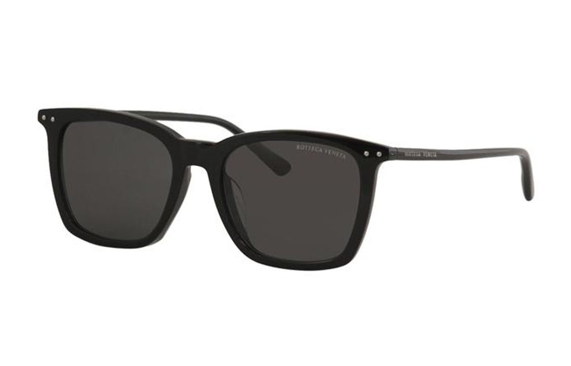 Bottega Veneta Black Irregular Sunglasses with Logo for Men BV0251SA001