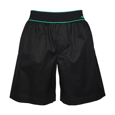 Bottega Veneta Black Logo Embroidered Straight Shorts SS22 702097V1J101000