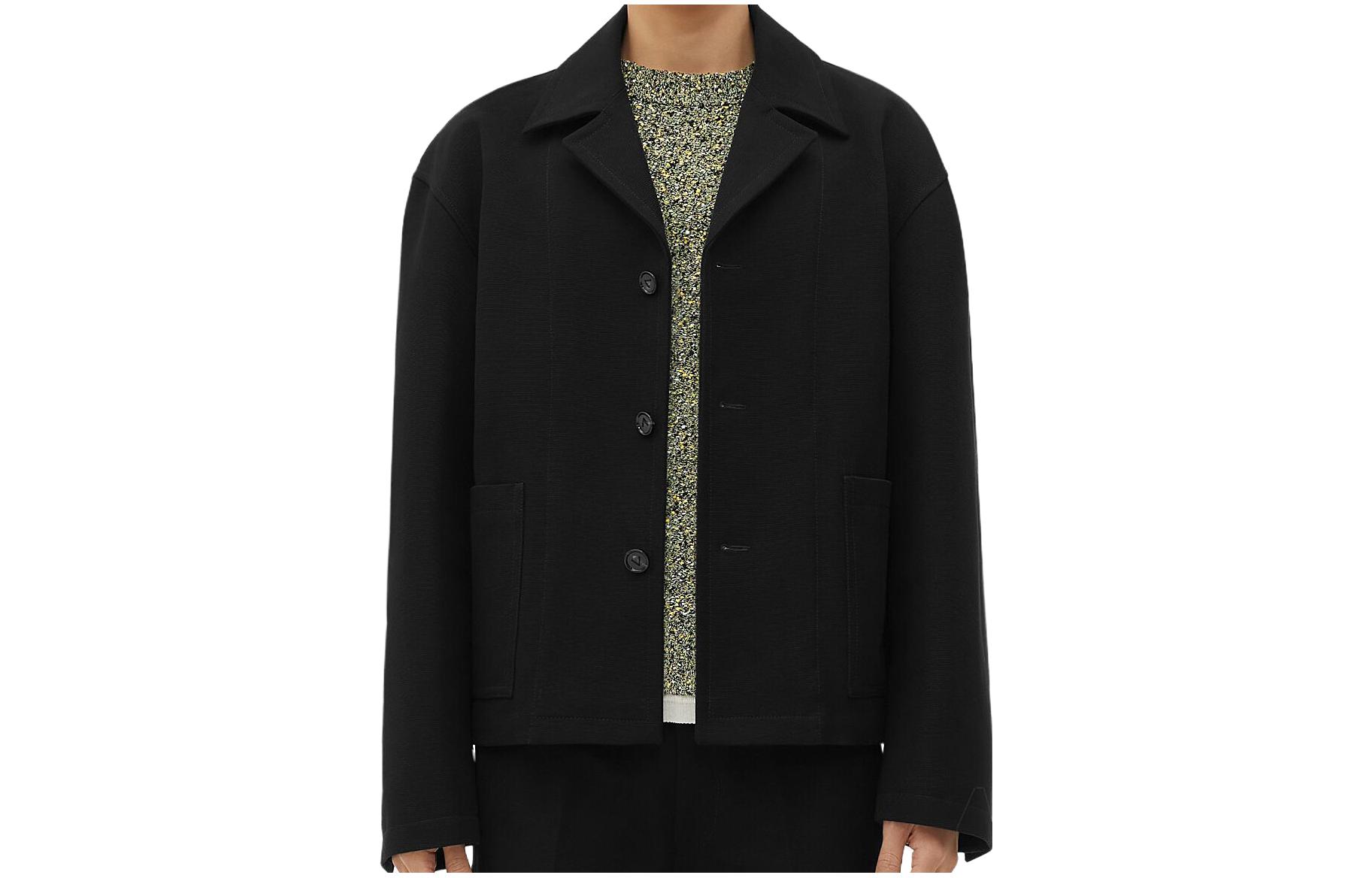 Bottega Veneta Black Single-Breasted Jacket SS23 735900V2KT01000