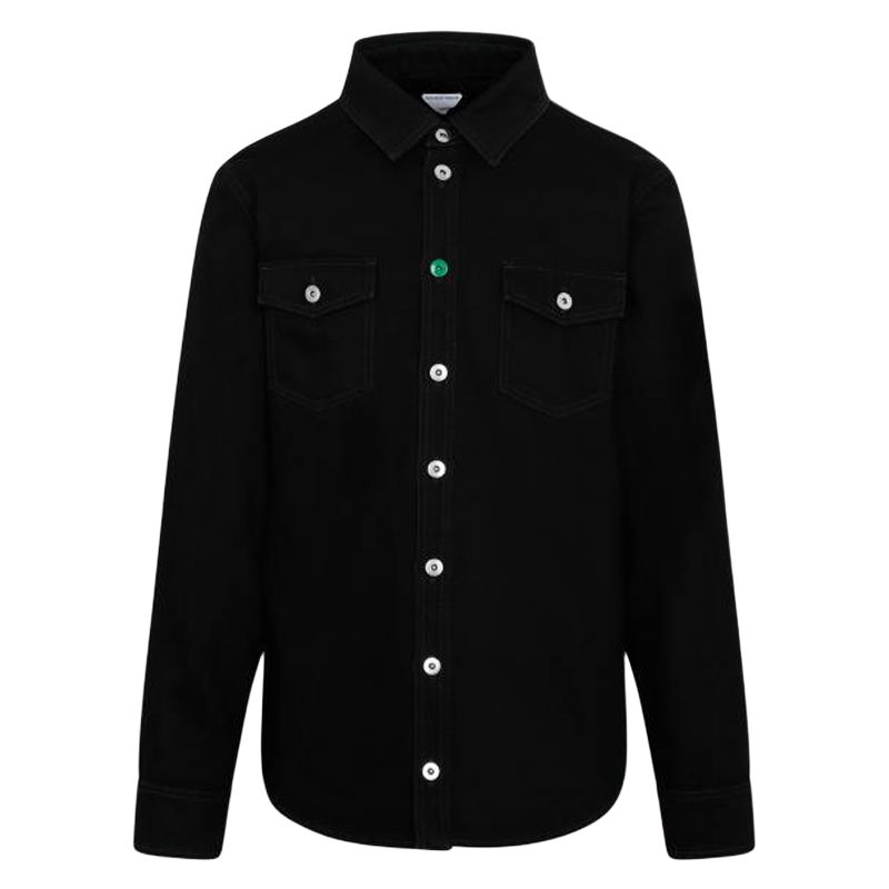 Bottega Veneta Black Solid Color Long-Sleeve Casual Jacket 711346V2EO01000