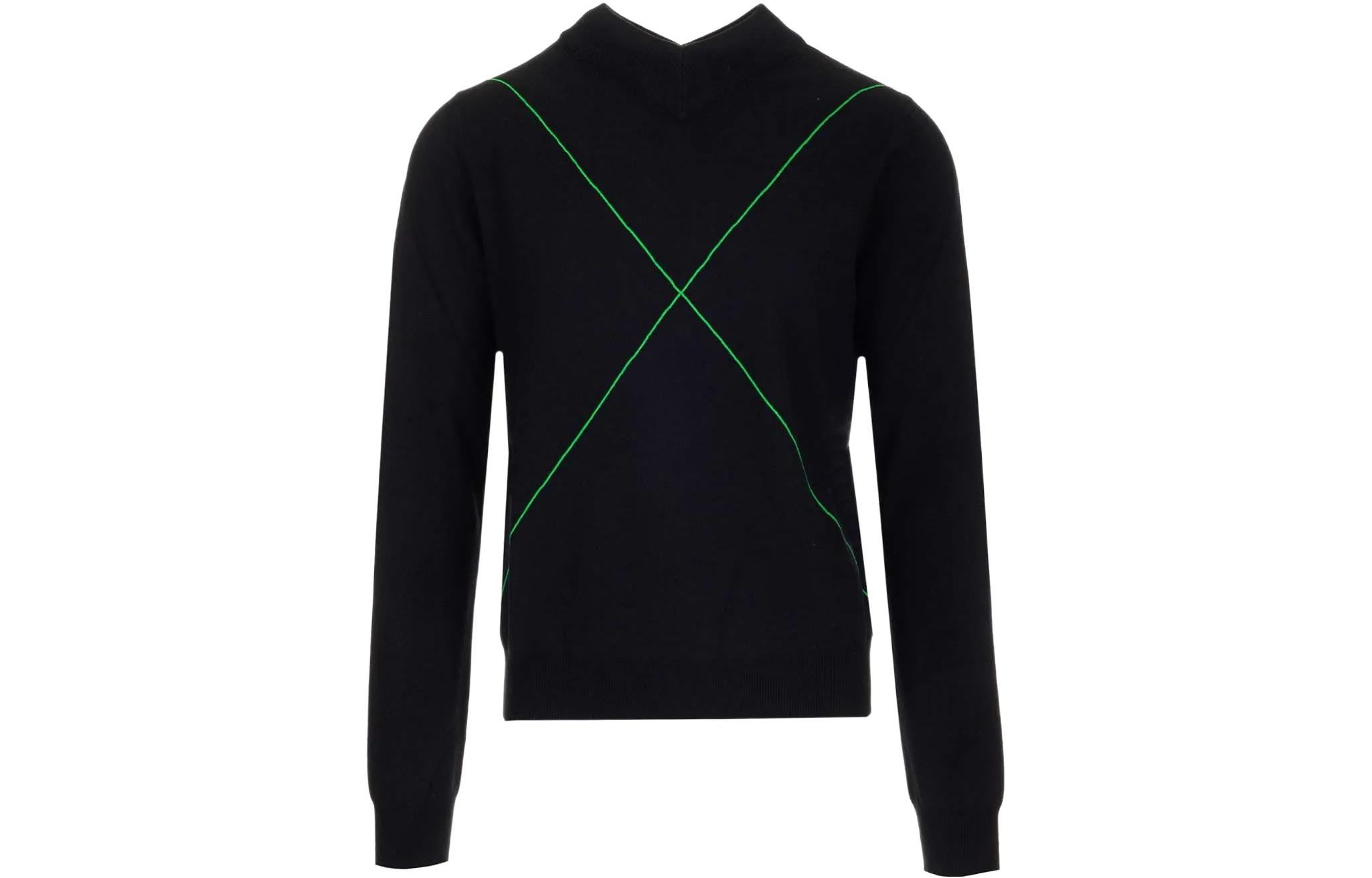 Bottega Veneta Black Striped Wool Knit Sweater SS22 697279V1Z101000