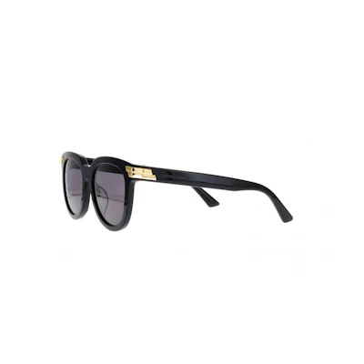 Bottega Veneta Black Sunglasses with Purple Lens. BV1104SA001
