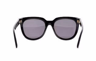 Shop Bottega Veneta 黑色太陽眼鏡搭配紫色鏡片. BV1104SA001