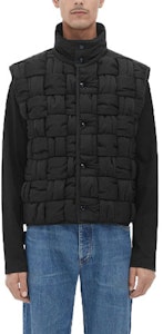 보테가 베네타 블랙 꼬임 디테일 스탠드 칼라 베스트 734249VF4K01000 Buy 보테가 베네타 블랙 꼬임 디테일 스탠드 칼라 베스트 734249VF4K01000