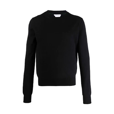 Bottega Veneta Black Wool Crewneck Sweater 666654V0ZY01000