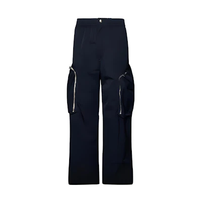 Bottega Veneta Blue Solid Button Straight-Leg Pants SS23 716591VF4K04030