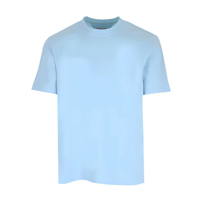 Bottega Veneta Blue Solid Casual Crewneck T-Shirt 649055VF1U08955