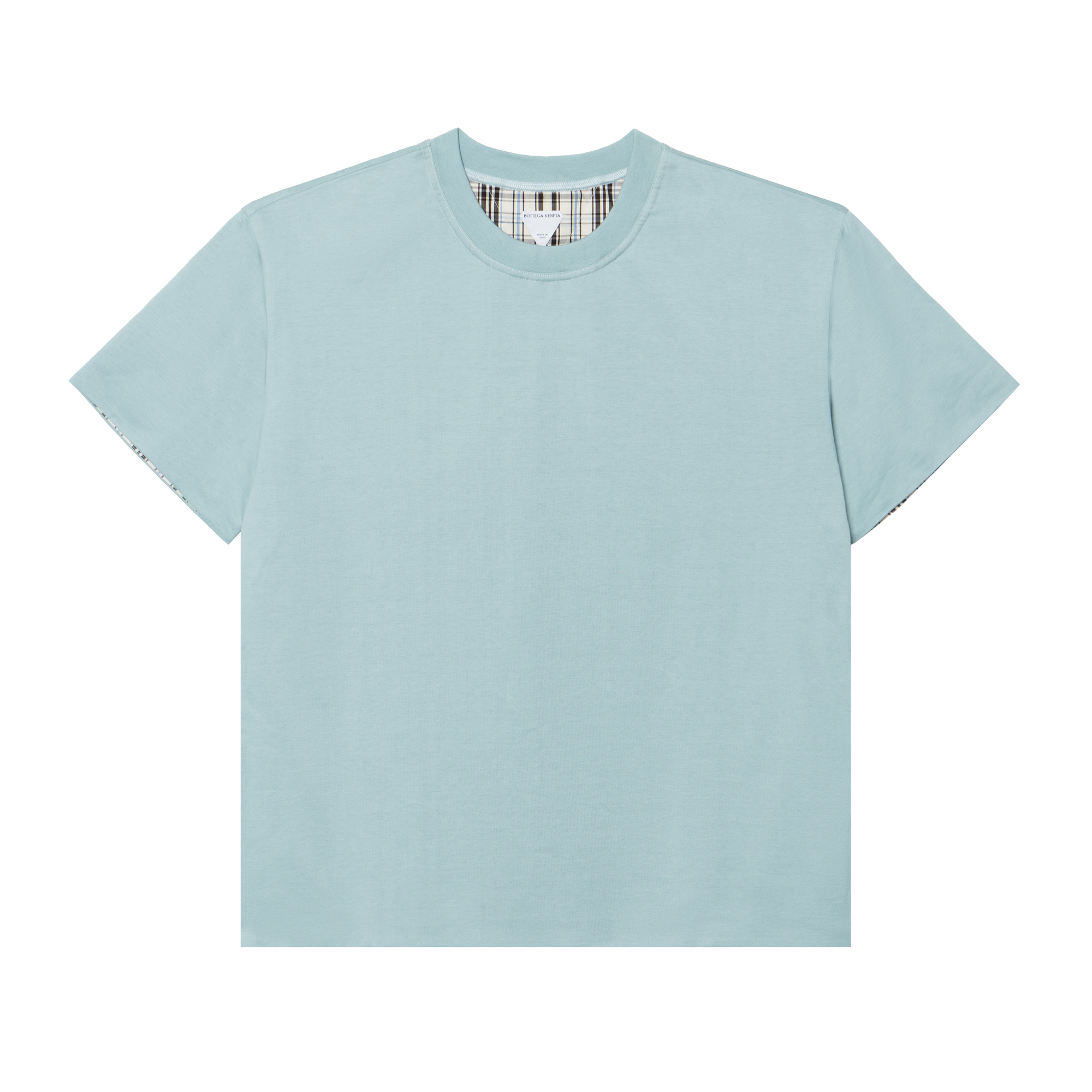 Bottega Veneta Blue Solid Crew Neck Short Sleeve T-Shirt 754683V4KV03012