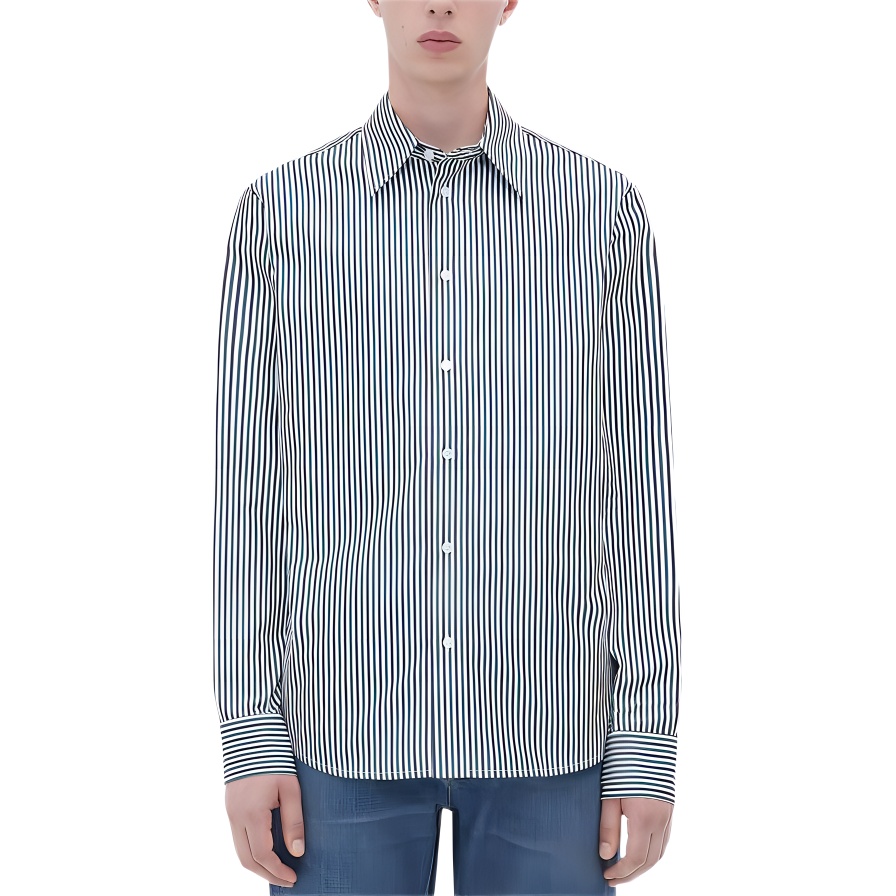 Bottega Veneta Blue Striped Button-Up Shirt FW22 729174V2L409690
