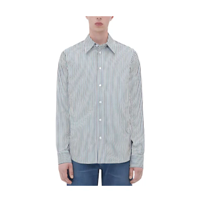 Bottega Veneta Blue Striped Button-Up Shirt FW22 729174V2L409690
