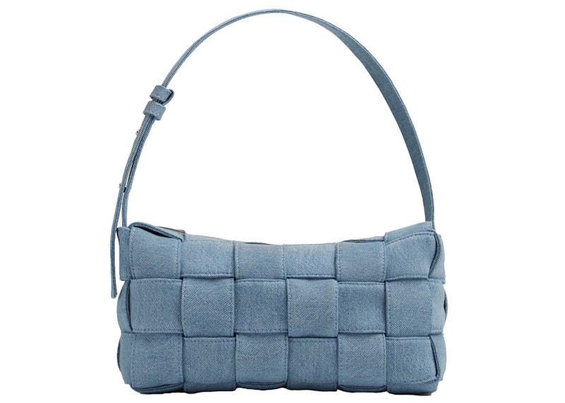 Bottega Veneta Brick Cassette Shoulder Bag Indigo Washed