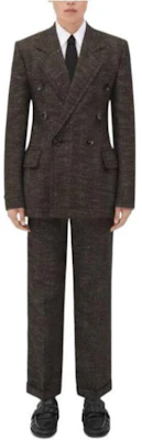 Bottega Veneta Brown Double-Breasted Blazer Jacket with Notched Lapel 780545V3OM01165 Buy Bottega Veneta Brown Double-Breasted Blazer Jacket with Notched Lapel 780545V3OM01165