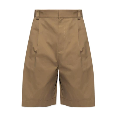 Bottega Veneta Brown Gabardi Knit Button Shorts 772347VKUM09766