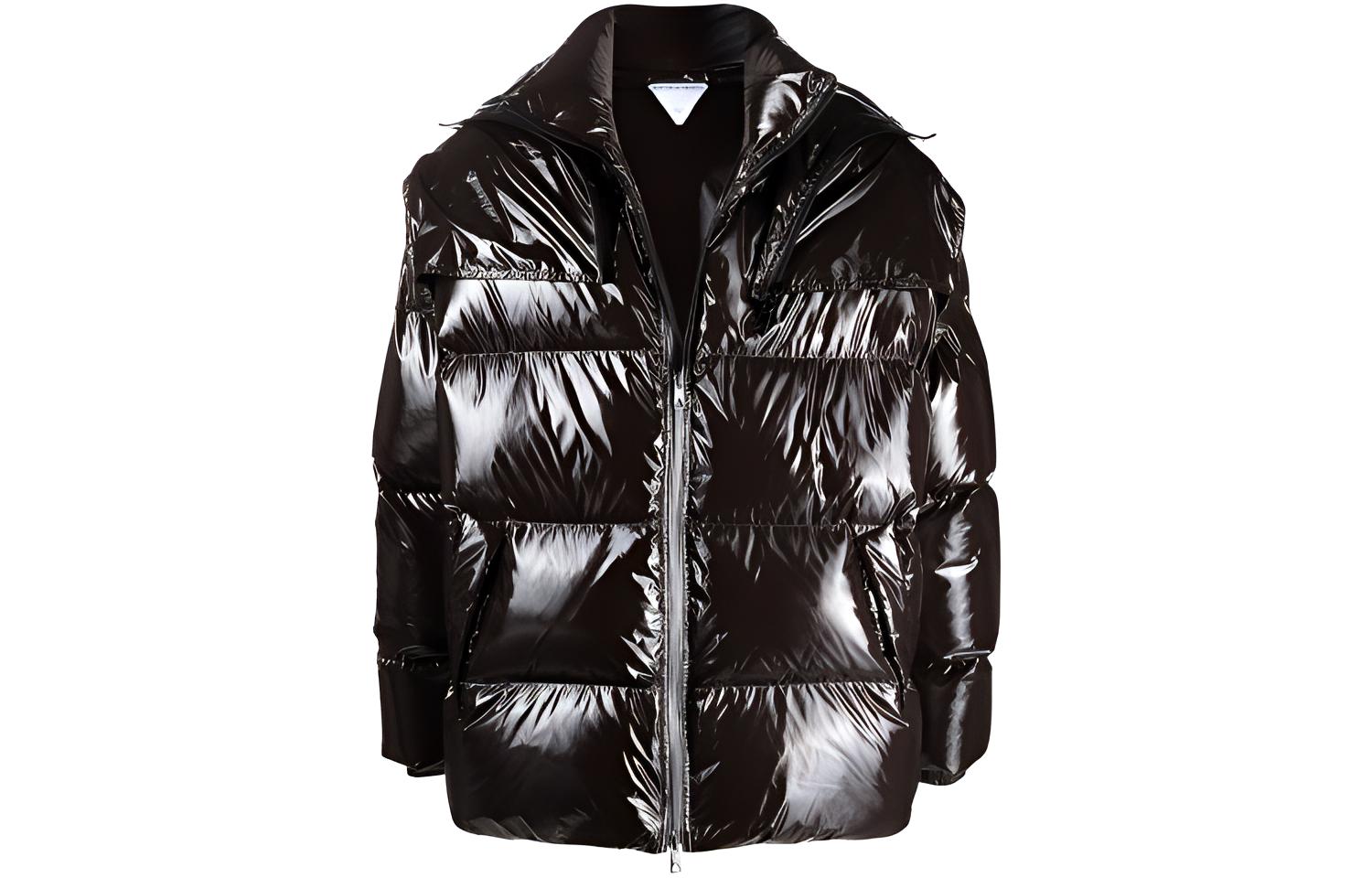 Buy 葆蝶家棕色连帽羽绒服冬季保暖纯色外套 665999V0Y302187