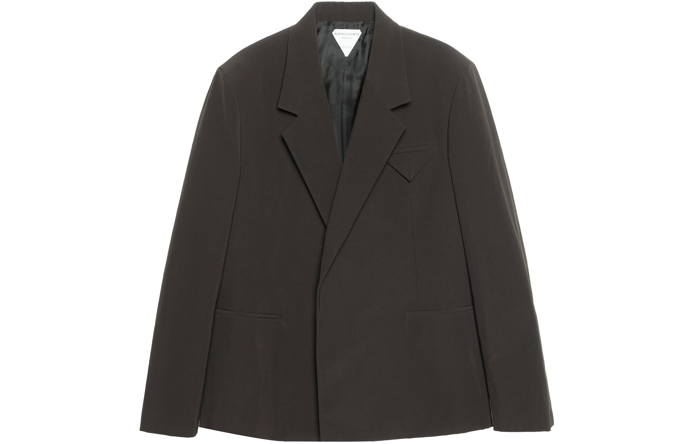 Bottega Veneta Brown Single-Button Loose-Fit Blazer Jacket 622919VKJ602081