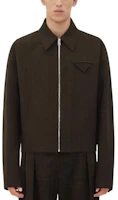 Bottega Veneta Brown Solid Zipper Collar Long Sleeve Jacket 646907V3FD02078 Bottega Veneta Brown Solid Zipper Collar Long Sleeve Jacket 646907V3FD02078