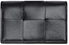 Buy Bottega Veneta 黑色編織名片夾