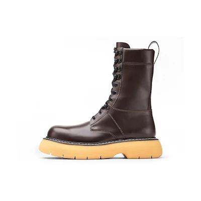 Bottega Veneta The Bounce Leather Boots Brown