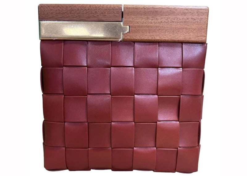Bottega Veneta BV Snap Clutch Bag Rust