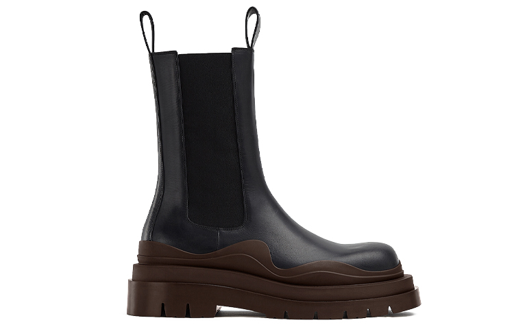 Bottega Veneta BV Tire 'Black Brown Chelsea Boot' 圖 2
