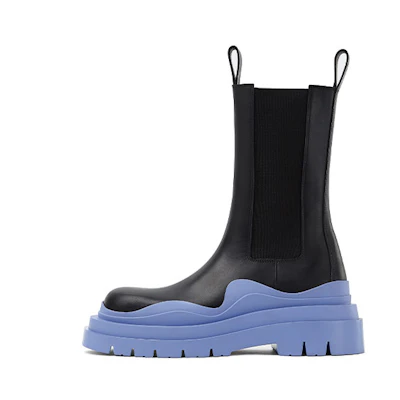 Bottega Veneta BV Tire Chelsea Boot 'Black Blue'