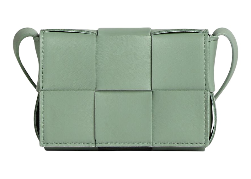 Bottega Veneta Candy Cassette Crossbody Bag Mini Intreccio New Sauge